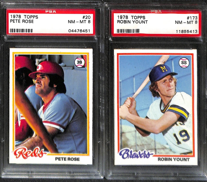 Lot of 10 Topps Baseball Star Graded Cards from 1971-1979 w. Carlton
