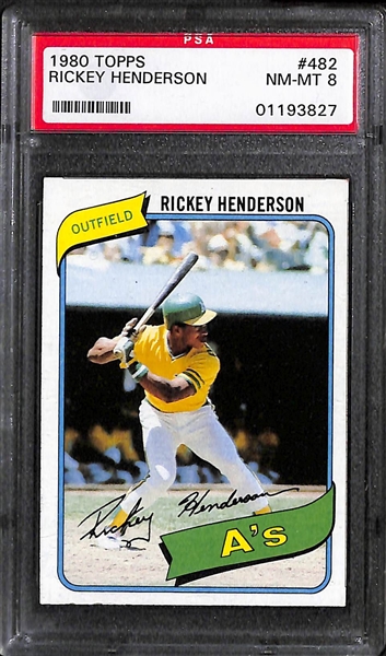 Lot of 9 Graded Rookie Cards From the Early 1980s w. Henderson