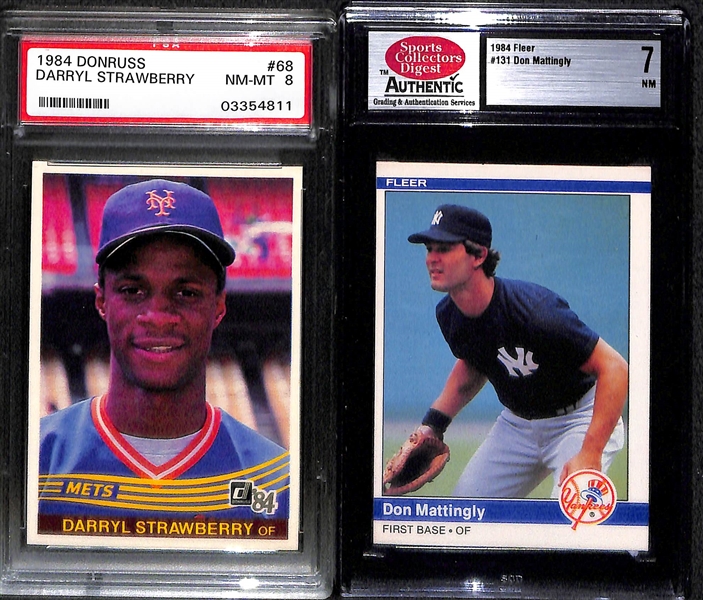 Lot of 9 Graded Rookie Cards From the Early 1980s w. Henderson