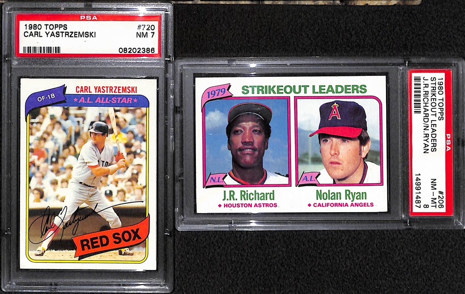 Lot of 22 Stars & Sub Stars PSA Graded Baseball Cards from 1980s & 1990s