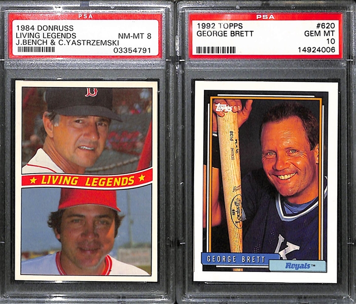 Lot of 22 Stars & Sub Stars PSA Graded Baseball Cards from 1980s & 1990s