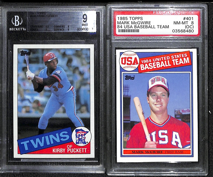 Lot of 17 Graded Baseball Rookie Cards From Late 1980s-2004 w. Kirby Puckett