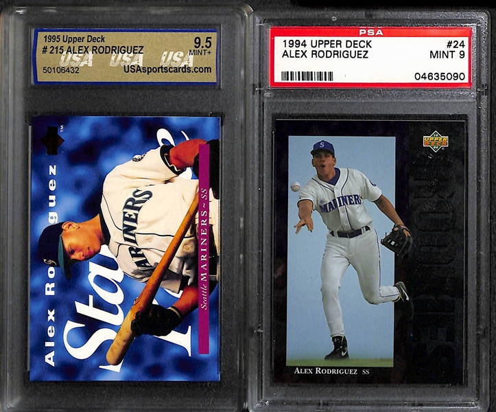Lot of 30 Alex Rodriguez Graded & Ungraded Cards from 1993 & 1994