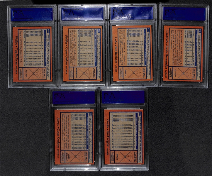 Lot of 80 - 1978 Topps Graded Baseball Cards - All PSA 9s!