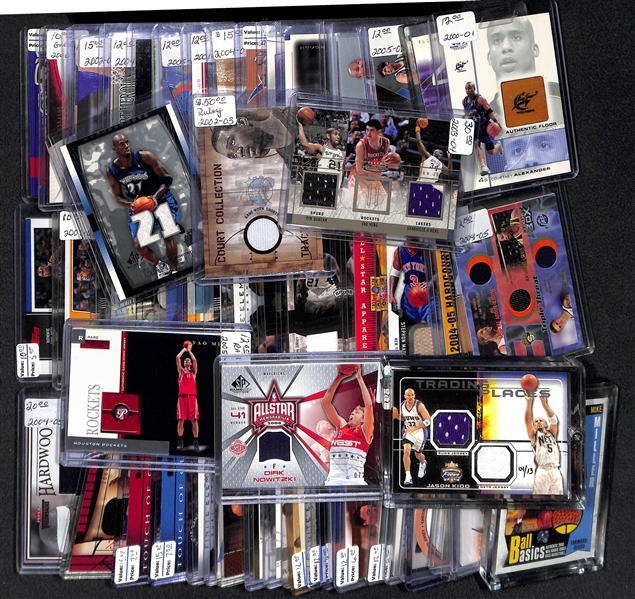 Lot of 63 Basketball Relic Cards w. McGrady