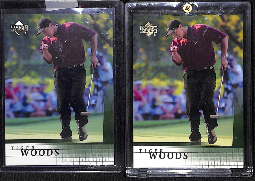 Large Lot of NASCAR, Golf, & Wrestling Cards Including 2 Tiger Woods Rookie Cards