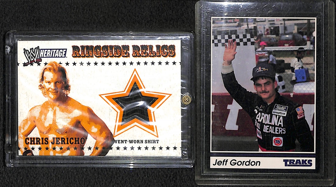 Large Lot of NASCAR, Golf, & Wrestling Cards Including 2 Tiger Woods Rookie Cards