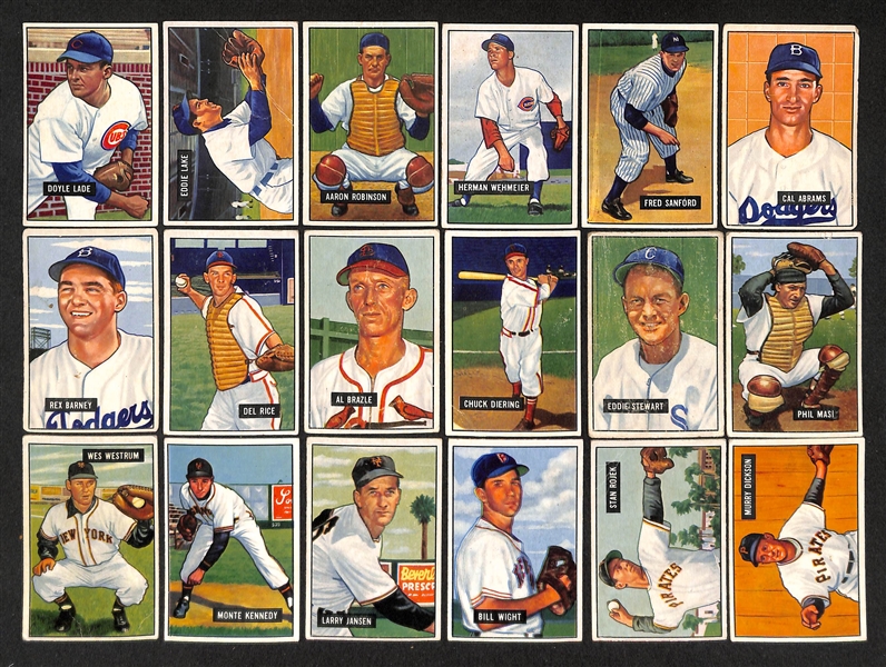1951 Bowman Baseball Partial Set - 142 Different Cards