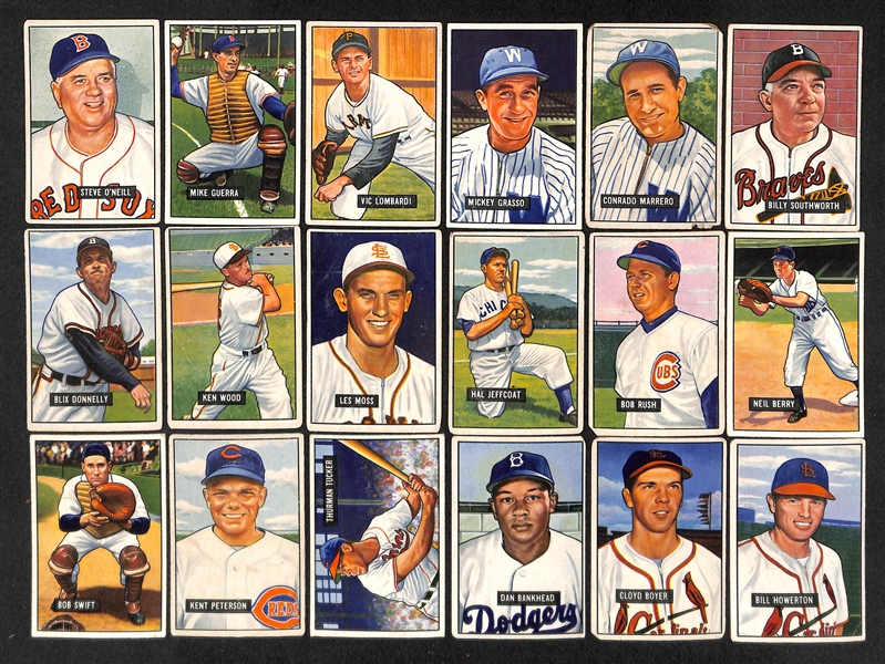 1951 Bowman Baseball Partial Set - 142 Different Cards