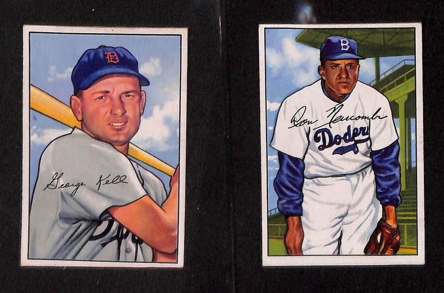 1952 Bowman Baseball Partial Set - 217 Different Cards w. Spahn