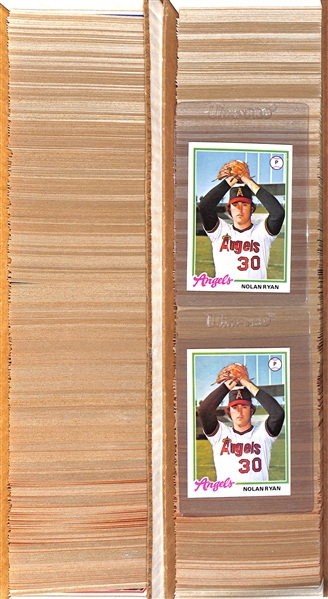 Approx 1600 - 1978 Topps Baseball Cards - Right From Vending Boxes w. 2 Nolan Ryan Cards