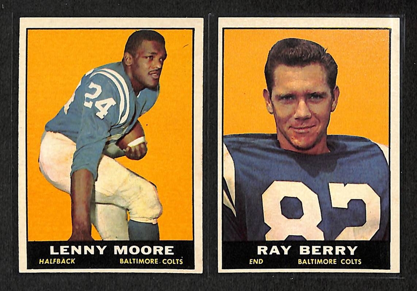 Lot of 103 Different 1961 Topps Football Cards w. Stars & Checklists - Near Mint to Mint - w. Lenny Moore