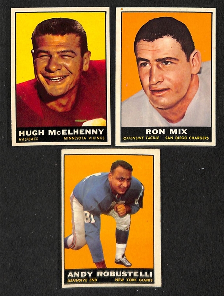 Lot of 103 Different 1961 Topps Football Cards w. Stars & Checklists - Near Mint to Mint - w. Lenny Moore