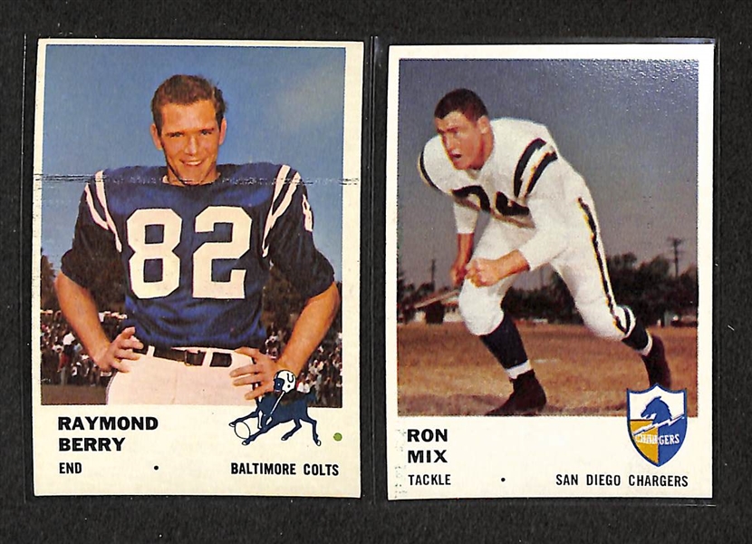 Lot of 133 Different Fleer Football Cards - Near Mint to Mint - w. George Blanda