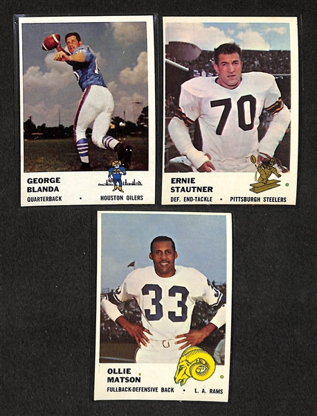 Lot of 133 Different Fleer Football Cards - Near Mint to Mint - w. George Blanda