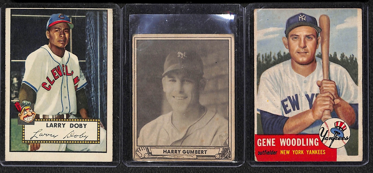 Lot of 10 Baseball Cards from 1940-1953 w. Larry Doby