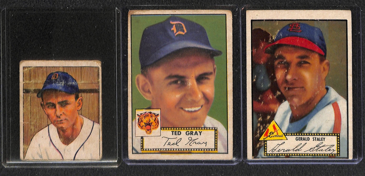 Lot of 10 Baseball Cards from 1940-1953 w. Larry Doby