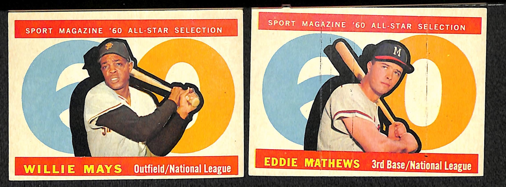 Lot of 26 1960 Topps Baseball Cards w. Willie Mays All Star