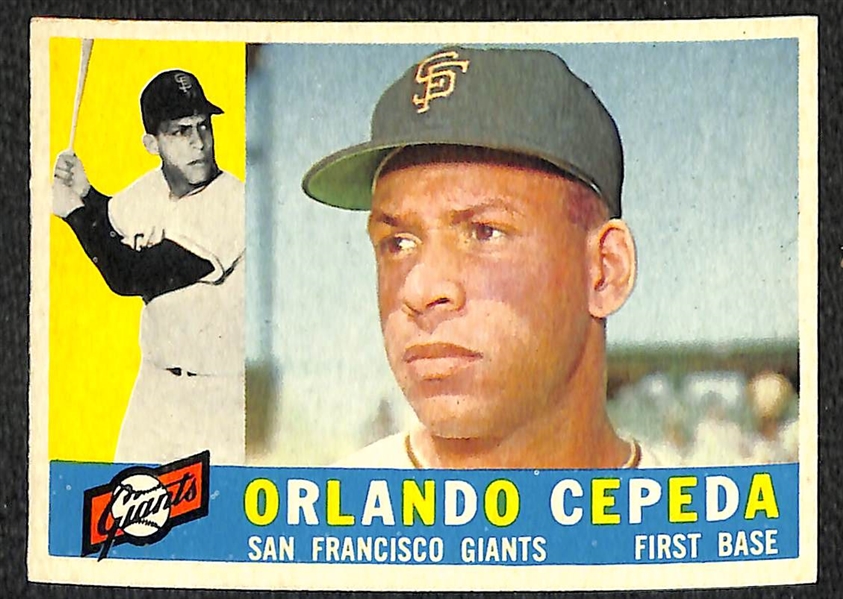 Lot of 26 1960 Topps Baseball Cards w. Willie Mays All Star