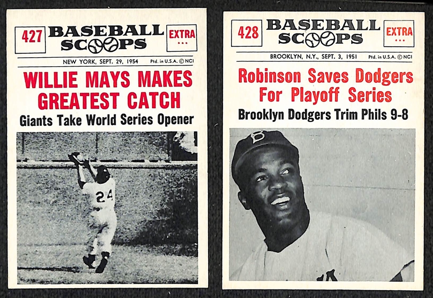 Lot of 40 1961 Nu-Card Baseball Scoops w. Willie Mays