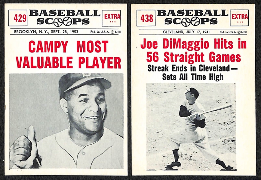 Lot of 40 1961 Nu-Card Baseball Scoops w. Willie Mays