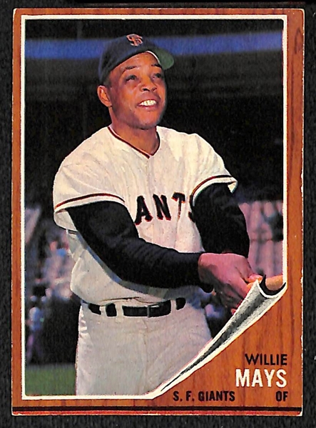 Lot of 33 1962 Topps Baseball Cards w. Willie Mays