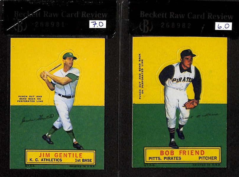 Lot of 16 1964 Topps Stand Up Cards w. Hank Aaron BVG 3.5