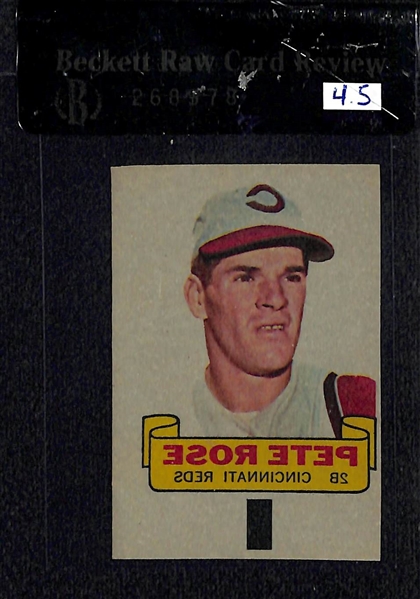 Lot Of 22 Topps 1960's Insert Cards w. Pete Rose 1966 Rub Off