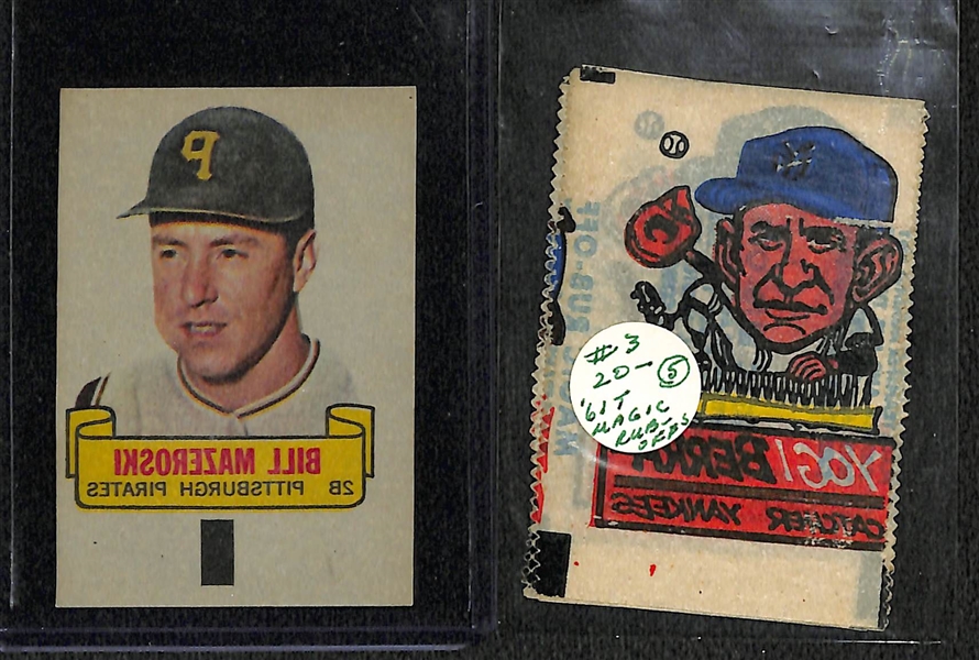 Lot Of 22 Topps 1960's Insert Cards w. Pete Rose 1966 Rub Off