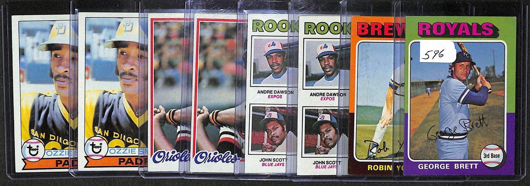 Lot Of 8 Topps Baseball RC's 1975-79 w. Brett