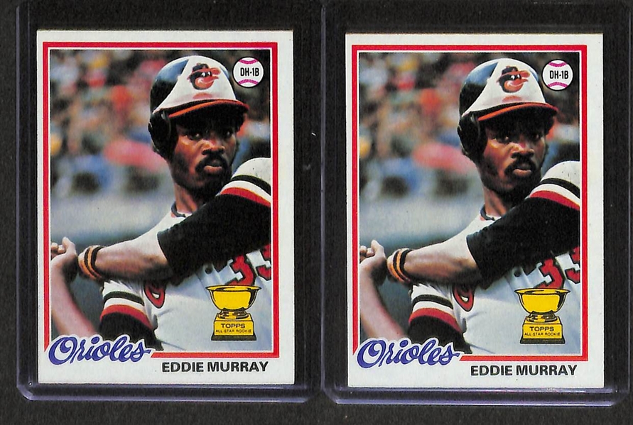 Lot Of 8 Topps Baseball RC's 1975-79 w. Brett