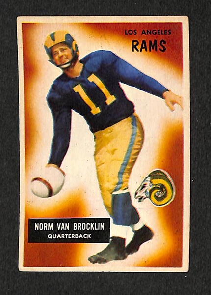 Lot Of 19 1955 Bowman Football Cards w. Van Brocklin