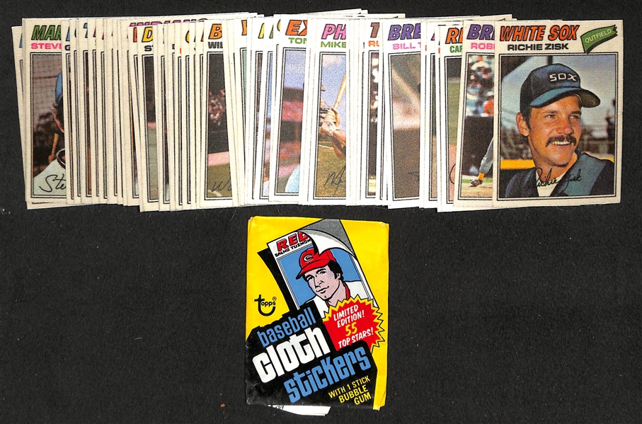 1977 Topps Cloth Sticker & Puzzle Card Sets w. Original Box