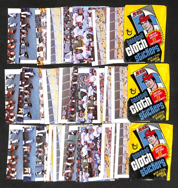 1977 Topps Cloth Sticker & Puzzle Card Sets w. Original Box