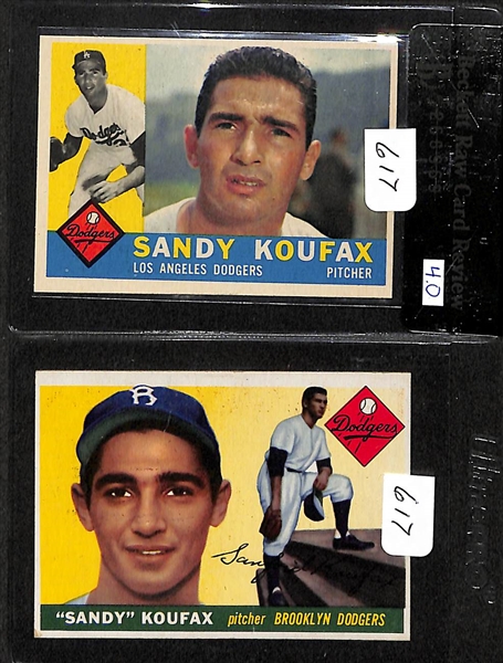 1955 Topps Sandy Koufax RC Card (Authentic) & 1960 Topps Koufax - BVG