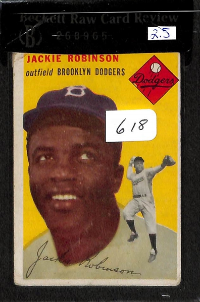Lot Of 42 Dodgers Cards 1953-56 w. Jackie Robinson 