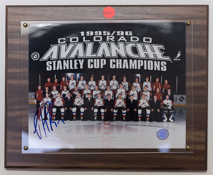 Patrick Roy Signed 8x10 Photo Plaque - JSA