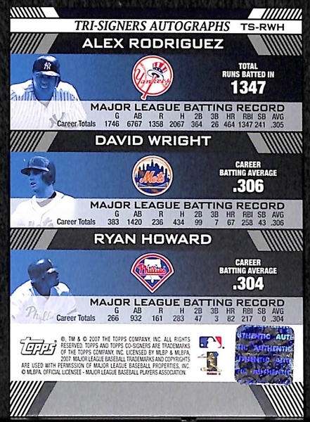 2007 Topps Co-Signers Rodriguez/Wright/Howard Autograph Card