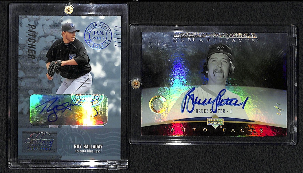 Roy Halladay & Bruce Sutter 1/1 Autograph Cards