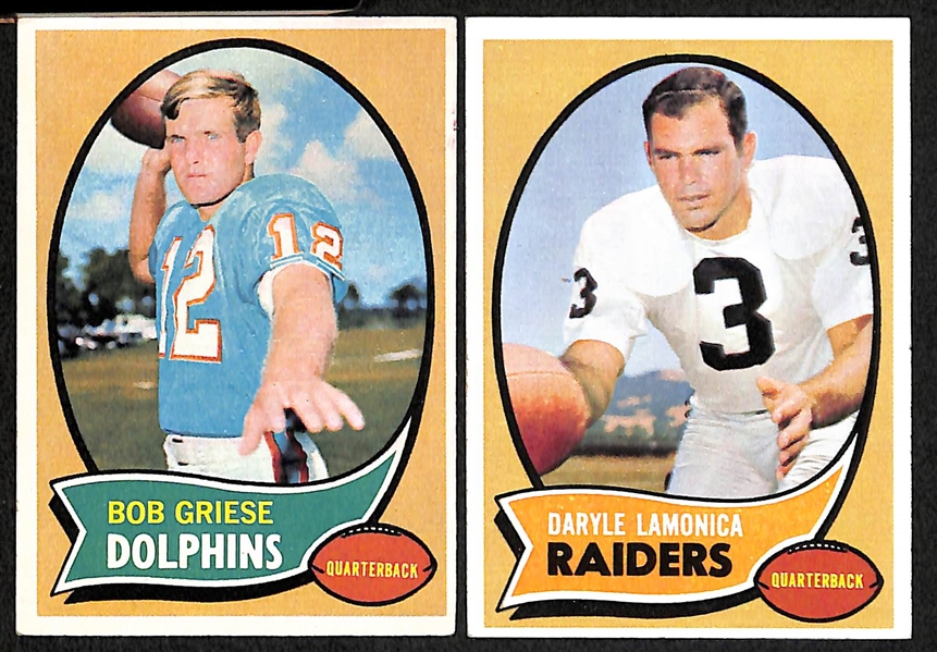 Lot of 51 1970 Topps Assorted Football Cards w. Len Dawson (x2)