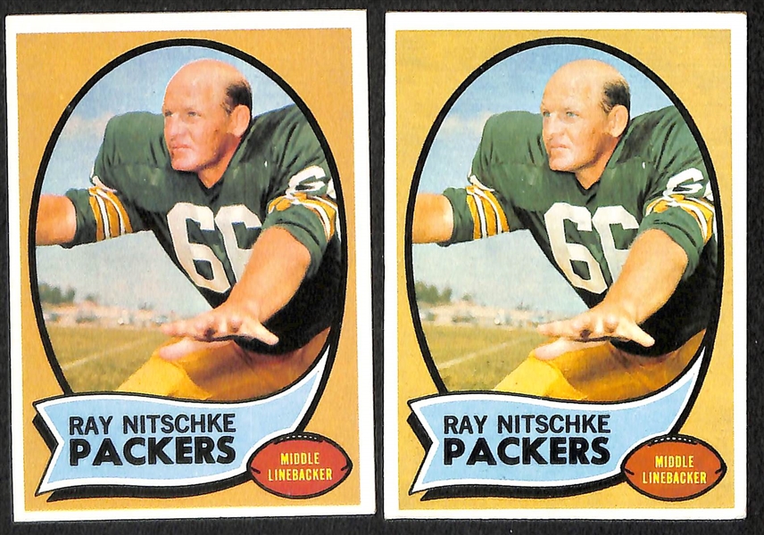 Lot of 51 1970 Topps Assorted Football Cards w. Len Dawson (x2)