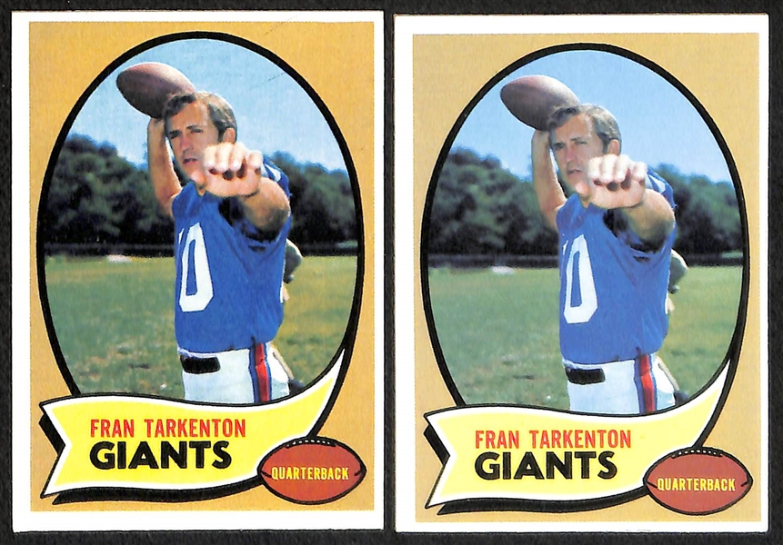 Lot of 51 1970 Topps Assorted Football Cards w. Len Dawson (x2)