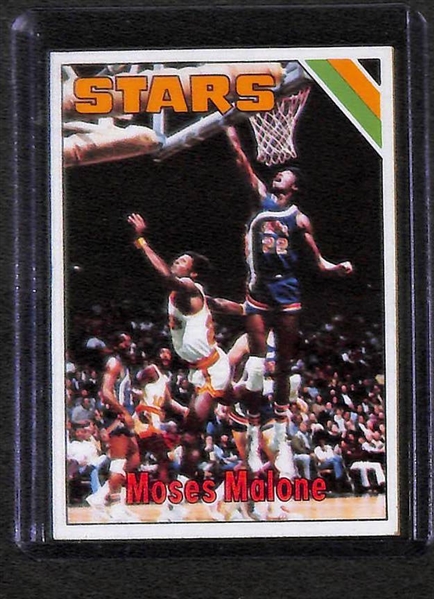 Lot of 22 1975-76 Topps Assorted Basketball Cards w. Maravich x3 and Moses Malone Rookie Card