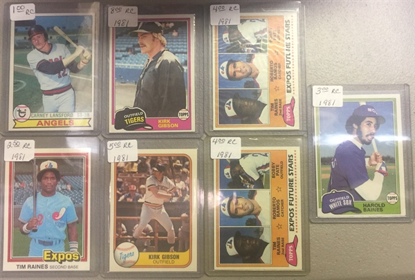 Lot of Approx 200+ Rookie Cards from 1974-1986