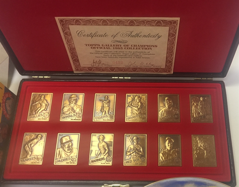Lot of Baseball Mini Figures, Plates, Bronze Cards, More!