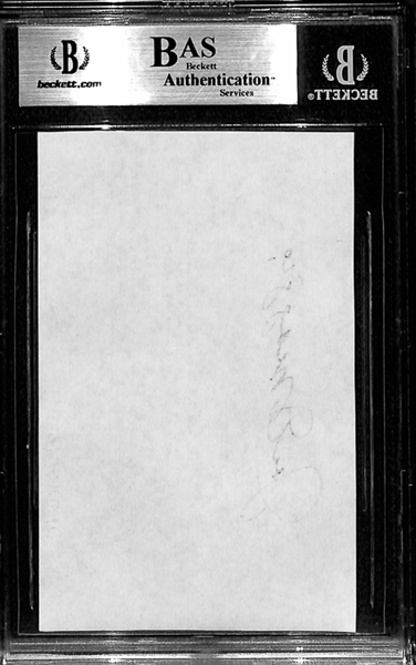 Joe DiMaggio Signed Index Card - Beckett Authentic