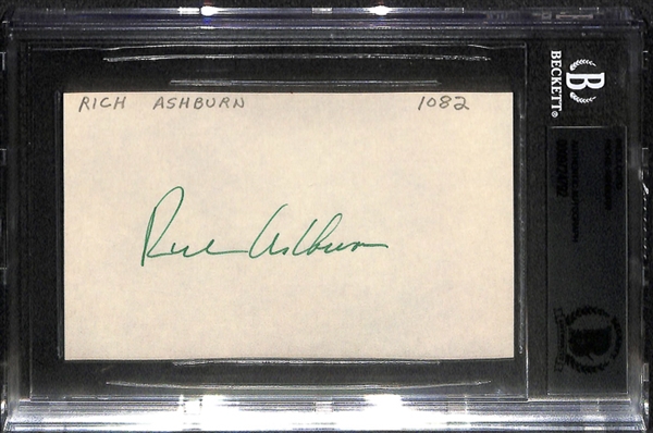 Lot Of 3 Signed Photos & Index Cards: Ashburn & Durocher - Beckett Authentic
