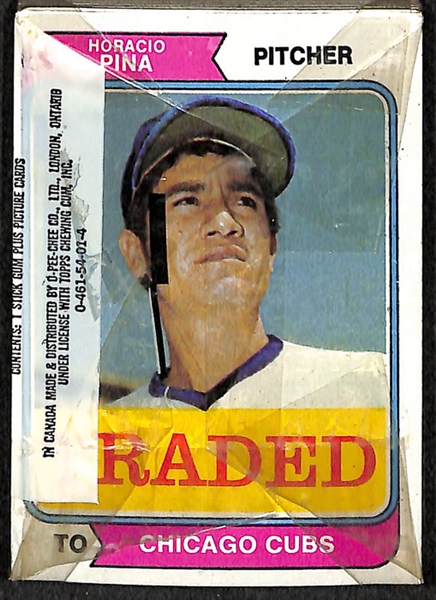 1974 Topps Baseball Unopened Cello Pack