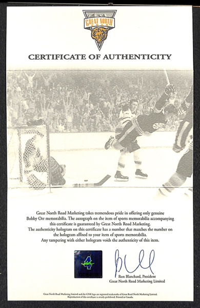 Bobby Orr Signed 8x11 Photo - PSA/DNA COA