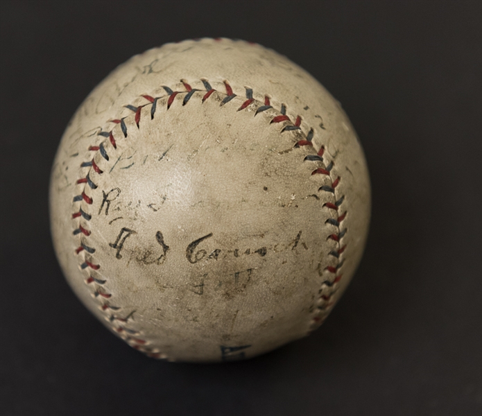 1923 Detroit Tigers Team Signed Official Reach AL Baseball w. 3 HOFers - Ty Cobb, Heinie Manush, Harry Heilmann